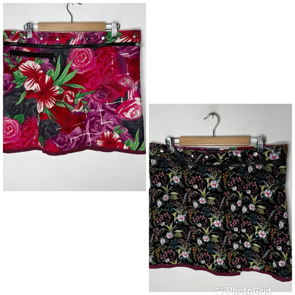 Zand Amsterdam Floral Reversible Skirt Twee Spring Zip One Size